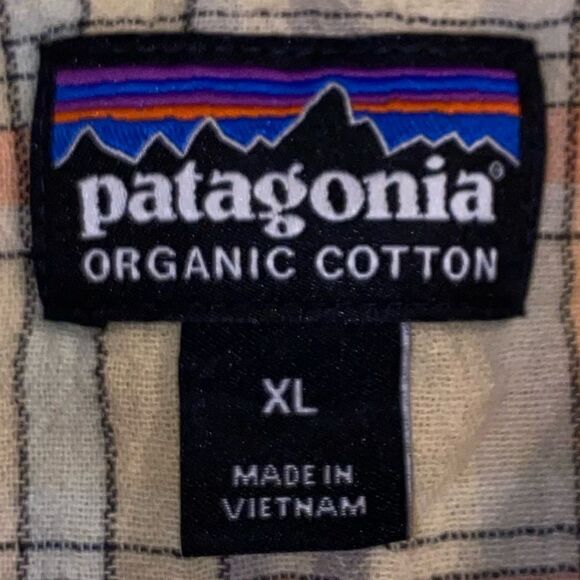 Patagonia Men’s Steersman Short Sleeve Button Up Organic Cotton Shirt Size Large - Picture 4 of 4